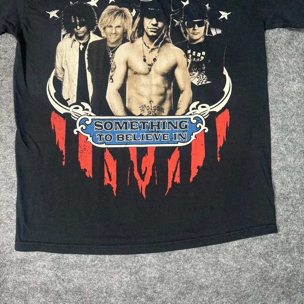 Poison Something To Believe In Tour 2011 Band T Shirt Mens Large Black - Picture 13 of 16